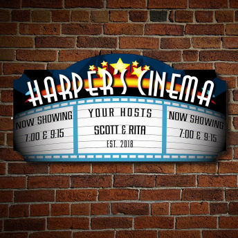Personalized Blockbuster Home Theater Sign - 