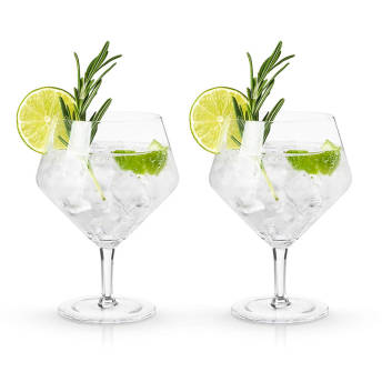 Gin Tonic Cocktail Glasses Set of 2 - 20 Perfect Gifts for Gin Lovers