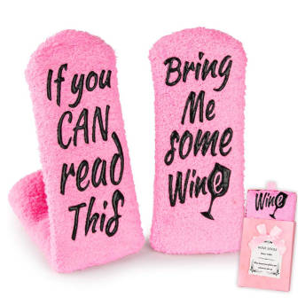 If You Can Read This Bring Me Some Wine Socks - 