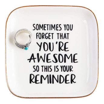 Jewelry Dish for Women with Encouraging Saying - 45 Awesome Gifts for the Woman Who Has Everything