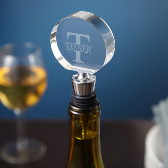 Optic Crystal Engraved Wine Stopper - 26 Brilliant Gifts for Wine Lovers