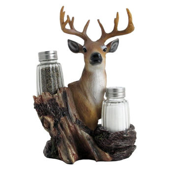 Rustic Deer Glass Salt and Pepper Shaker Set - 33 Unique Gifts for Hunters
