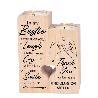 To My Bestie Candle Holder with DoubleSided Printing  - 