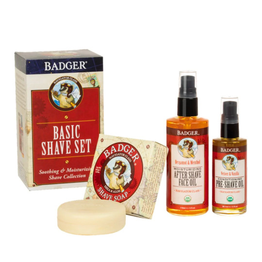 Badger 3-in-1 Organic Shaving Kit