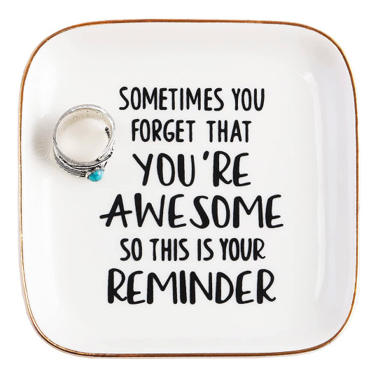 Jewelry Dish for Women with Encouraging Saying